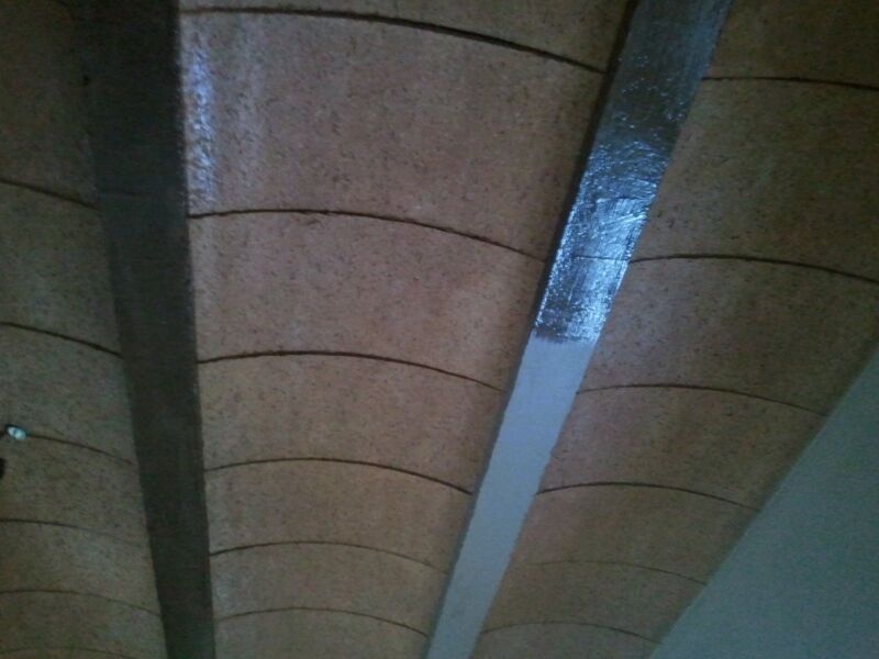 Pintar viga de hormigón imitación madera