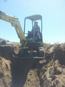 Máquina miniexcavadora