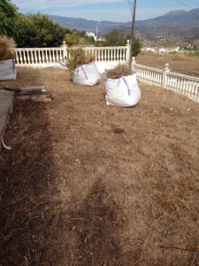 Trabajos de desbroce y preparación de terreno para jardín