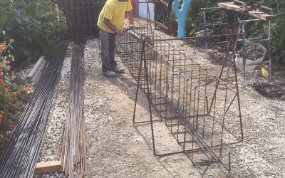Trabajos de ferrallado a pie de obra